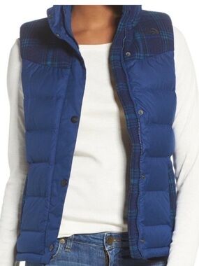 The North Face Womens Nuptse Plaid Down Vest size L